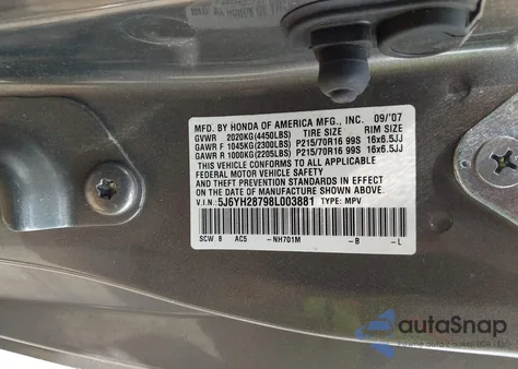 2008 Honda Element Ex from USA, damaged, VIN 5J6YH28798L003881
